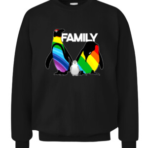 LGBT Penguin Family Shirt CACS black front.jpg