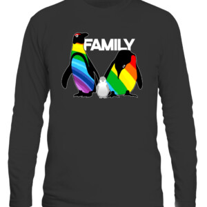 LGBT Penguin Family Shirt CALS black front.jpg