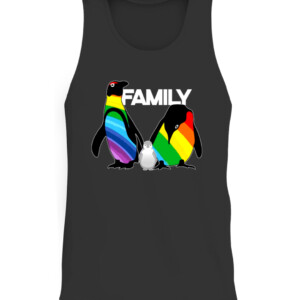 LGBT Penguin Family Shirt CATT black front.jpg