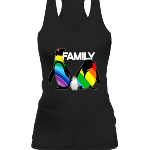 LGBT Penguin Family Shirt CAWT black front.jpg