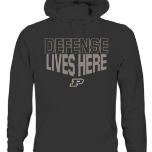 DEFENSE LIVES HERE SHIRT Purdue Boilermakers CAUH black front.jpg