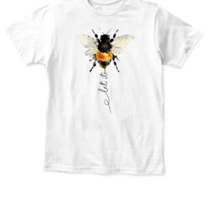 let it bee let it be bee shirt hippie bee t shirt APKT white front.jpg