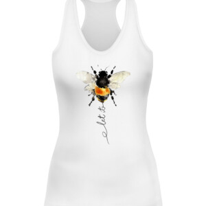 let it bee let it be bee shirt hippie bee t shirt CAWT white front.jpg