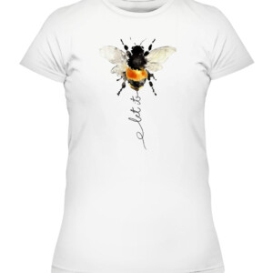 let it bee let it be bee shirt hippie bee t shirt CAWTS white front.jpg