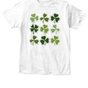 St. Patrick’s Day Clovers T Shirt St Patrick's Day APKT white front.jpg