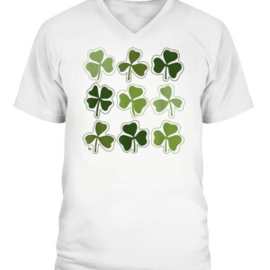 St. Patrick’s Day Clovers T Shirt St Patrick's Day CAVN white front.jpg