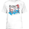 Reading Rocks Book Teacher Red White Stripe Students Kids T Shirt CABT white front.jpg