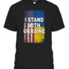 I Stand With Ukraine Support UKRAINE Ukrainian American Flag T Shirt CABT black front.jpg