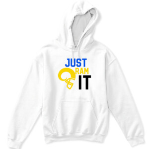 Just Ram It T Shirt Los Angeles Rams 2022 Super Bowl LVI Champions APKH white front.jpg