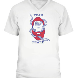 FEAR THE PHI BEARD II SHIRT James Harden Philadelphia 76ers Sixers CAVN white front.jpg