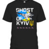GHOST OF KYIV Ukraine fighter jet T Shirt CABT black front.jpg