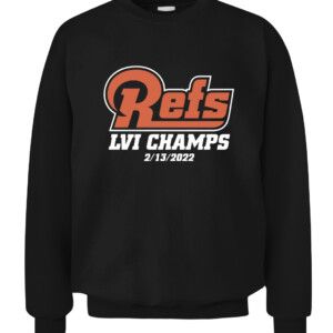 REFS CHAMPS SHIRT Los Angeles Rams 2022 Super Bowl LVI Champions CACS black front.jpg