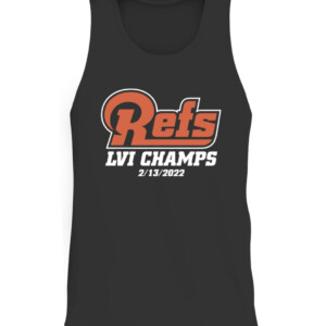 REFS CHAMPS SHIRT Los Angeles Rams 2022 Super Bowl LVI Champions CATT black front.jpg