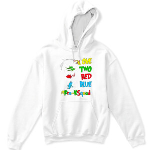 Pre K Teacher Oh The Places One Two Red Blue Fish Reading T Shirt APKH white front.jpg