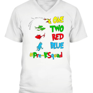 Pre K Teacher Oh The Places One Two Red Blue Fish Reading T Shirt CAVN white front.jpg