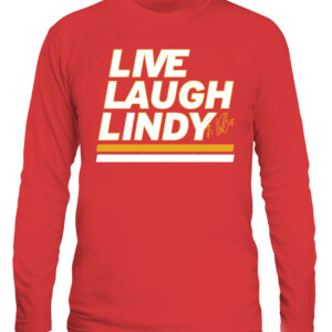 LIVE LAUGH LINDY SHIRT ELIAS LINDHOLM Carolina Hurricanes CALS red front.jpg