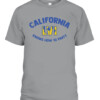 CALIFORNIA KNOWS HOW TO PARTY SHIRT Los Angeles Rams 2022 Super Bowl LVI Champions CAPT sport grey front.jpg