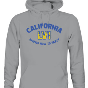 CALIFORNIA KNOWS HOW TO PARTY SHIRT Los Angeles Rams 2022 Super Bowl LVI Champions CAUH sport grey front.jpg