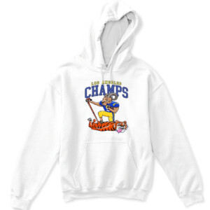 LA CHAMPS II SHIRT Matthew Stafford Los Angeles Rams 2022 Super Bowl LVI Champions APKH white front.jpg