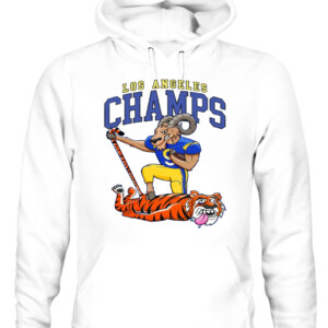 LA CHAMPS II SHIRT Matthew Stafford Los Angeles Rams 2022 Super Bowl LVI Champions CAUH white front.jpg