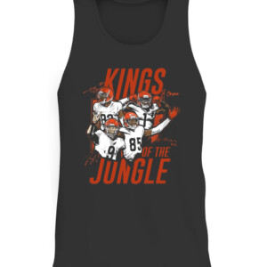 CINCINNATI JUNGLE KINGS SHIRT Ja'Marr Chase Tee Higgins Tyler Boyd JOE BURROW Cincinnati Bengals CATT black front.jpg