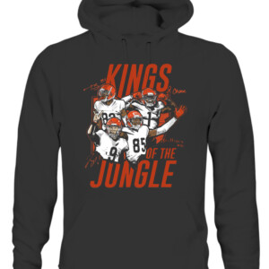 CINCINNATI JUNGLE KINGS SHIRT Ja'Marr Chase Tee Higgins Tyler Boyd JOE BURROW Cincinnati Bengals CAUH black front.jpg