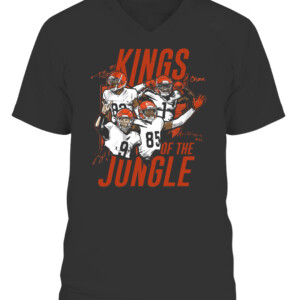 CINCINNATI JUNGLE KINGS SHIRT Ja'Marr Chase Tee Higgins Tyler Boyd JOE BURROW Cincinnati Bengals CAVN black front.jpg