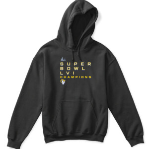 SUPER BOWL LVI CHAMPIONS ROSTER SIGNATURE SHIRT Los Angeles Rams 2022 Super Bowl LVI Champions APKH black front.jpg