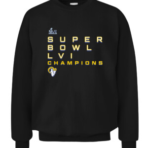 SUPER BOWL LVI CHAMPIONS ROSTER SIGNATURE SHIRT Los Angeles Rams 2022 Super Bowl LVI Champions CACS black front.jpg