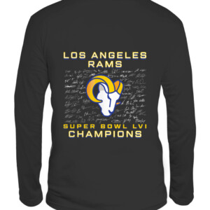 SUPER BOWL LVI CHAMPIONS ROSTER SIGNATURE SHIRT Los Angeles Rams 2022 Super Bowl LVI Champions CALS black back.jpg