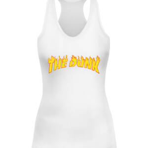 THE DUNK SHIRT THE DUNK IS ON FIRE Wyoming Cowboys Men's Basketball CAWT white front.jpg