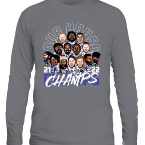 OUR HOUSE 2021 2022 CHAMPS SHIRT Los Angeles Rams 2022 Super Bowl LVI Champions CALS graphite heather front.jpg