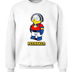 PEEMAKER SHIRT Funny Peacemaker CACS white front.jpg