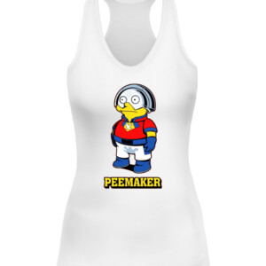 PEEMAKER SHIRT Funny Peacemaker CAWT white front.jpg