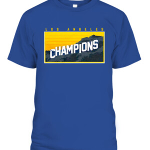 LOS ANGELES CHAMPIONS SIGN SHIRT Los Angeles Rams 2022 Super Bowl LVI Champions CABT royal front.jpg