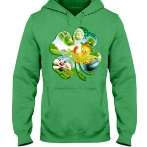 Looney Tunes Tweety Shamrock T Shirt St Patrick's Day Hoddie