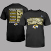RAMS SUPER BOWL CHAMPIONS SCHEDULE SHIRT Los Angeles Rams 2022 Super Bowl LVI Champions T Shirt