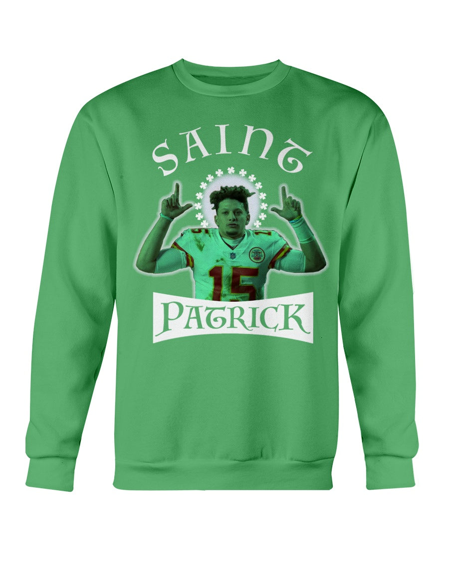 Saint Patrick Shirt Patrick Mahomes Kansas City Chiefs Crewneck Saint Patrick Shirt Patrick Mahomes Kansas City Chiefs Crewneck