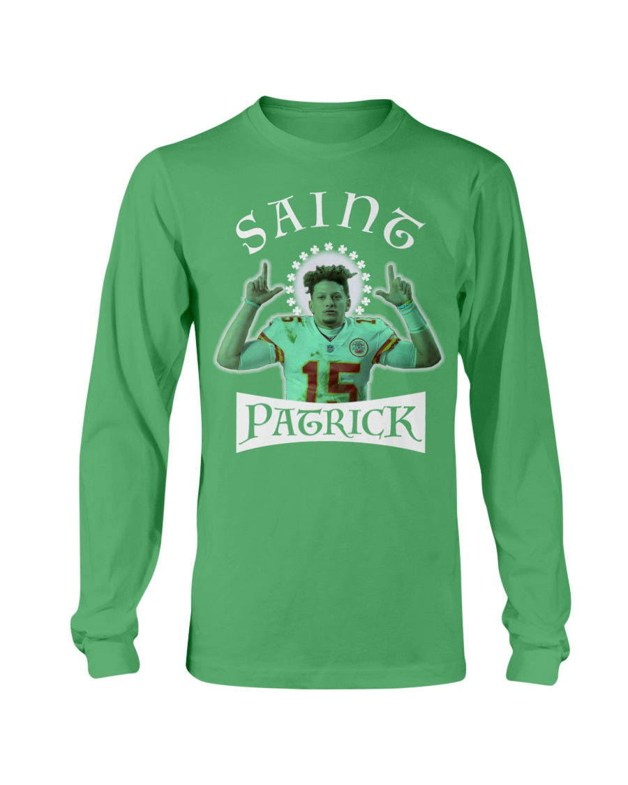 Saint Patrick Shirt Patrick Mahomes Kansas City Chiefs Longsleeve Saint Patrick Shirt Patrick Mahomes Kansas City Chiefs Longsleeve