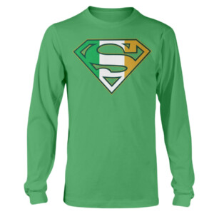 Superman Irish Shield T Shirt St Patrick's Day Longsleeve