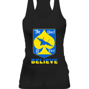 I Stand With Ukraine Shirt, The Ghost of Kyiv T Shirt CAWT black front.jpg