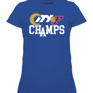 LOS ANGELES CITY OF CHAMPIONS SHIRT Los Angeles Rams & lakers 2022 Super Bowl LVI Champions CAWTS royal front.jpg