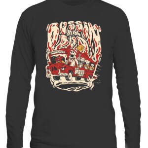 BUSSIN AT THE BUD SHIRT Arkansas Razorbacks Muss Bus CALS black front.jpg