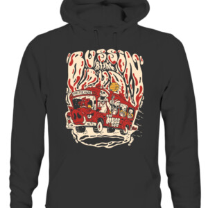 BUSSIN AT THE BUD SHIRT Arkansas Razorbacks Muss Bus CAUH black front.jpg