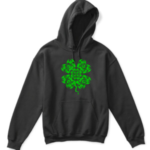 St Patricks Day Dragon Shamrock Clover Irish Shirt APKH black front.jpg