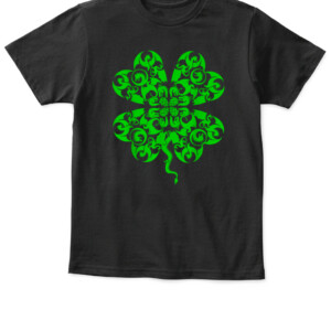 St Patricks Day Dragon Shamrock Clover Irish Shirt APKT black front.jpg