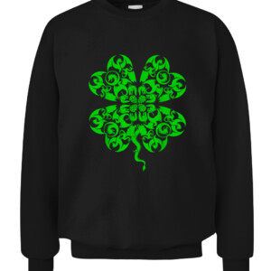 St Patricks Day Dragon Shamrock Clover Irish Shirt CACS black front.jpg
