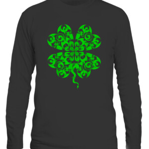 St Patricks Day Dragon Shamrock Clover Irish Shirt CALS black front.jpg