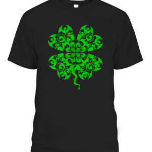 St Patricks Day Dragon Shamrock Clover Irish Shirt CAPT black front.jpg