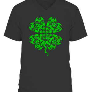 St Patricks Day Dragon Shamrock Clover Irish Shirt CAVN black front.jpg
